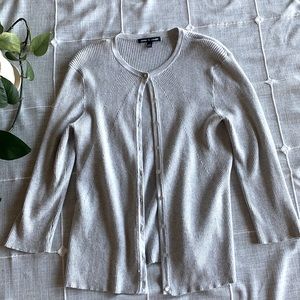 Cable & Gauge Light Gray Cardigan; Worn ONCE;Large